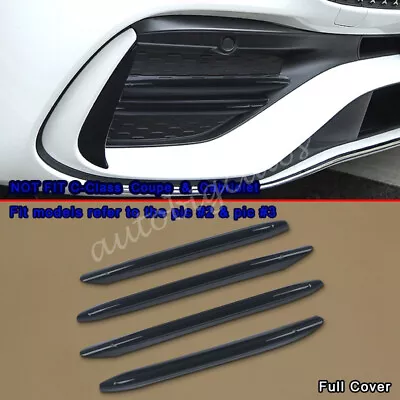 For Mercedes-Benz C-Class C300 2022-2023 Black Front Bumper Cover Trims Parts • $31.90