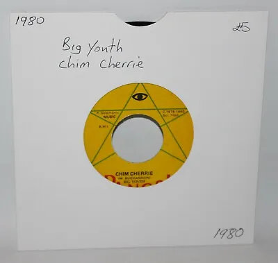 £7.99 • Buy Big Youth ‎- Chim Cherrie - 1980 Jamaica Vinyl 7  Single - D.A.N.C.S.I