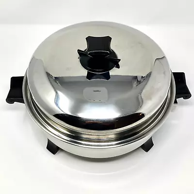 HEALTH CRAFT 12 Inch Electric Skillet Liquid Oil Core Stainless Waterless K7273 • $65.87