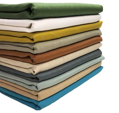 £0.99 • Buy Pure Linen Natural 100% Fabric Material Flax 140cm Wide Per Meter Dressmaking