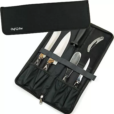 $15.99 • Buy Chef Knife Bag Travel Folder Knife Case | 4 Pockets For Knives & Kitchen Tools