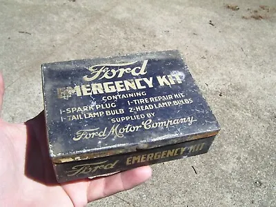 $36 • Buy 1930s Antique Ford Auto Tin Box Road Bulb Kit Vintage Chevy Ford Hot Rat Rod 33