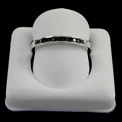 1/6 Ct Round Black Natural Diamond Mens Wedding Band Ring Sterling Silver • $199.02