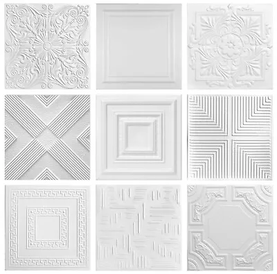 £16 • Buy Polystyrene Ceiling Tile 3D Wall Panel Decorative Cladding (8 Tiles - 2m2)