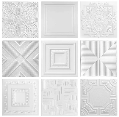 £16 • Buy Polystyrene Ceiling Tile 3D Wall Panel Decorative Cladding (8 Tiles - 2m2)