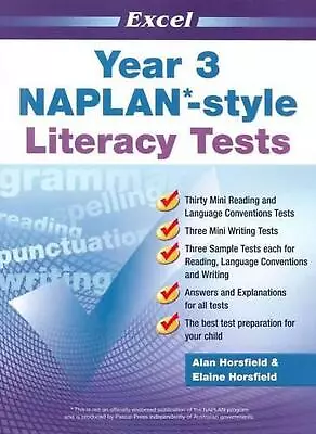 NAPLAN-style Literacy Tests: Year 3 By Alan Horsfield (English) Paperback Book • $25.62