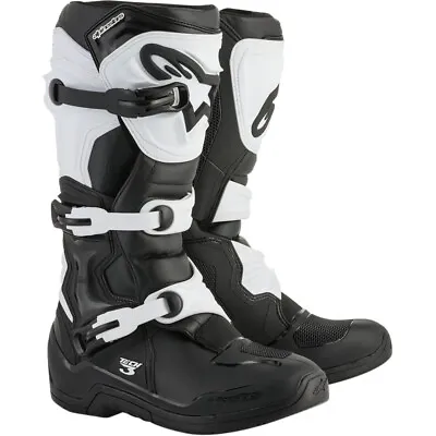 Alpinestars MX/Motocross TECH 3 Boots (Black/White) Choose Size • $249.95