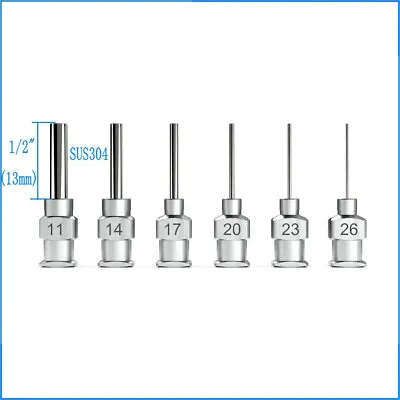 12PCS 0.25 1 1.5 2  Luer Lock Dispensing Needle Blunt TipStainless Steel • $9.90