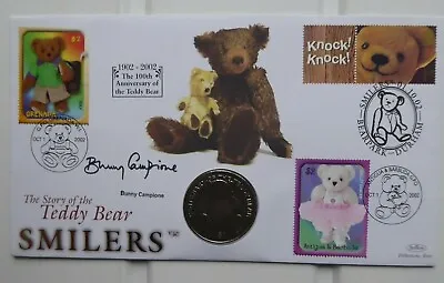 2002 $1 TEDDY BEAR COIN COVER - VIRGIN ISLANDS ONE DOLLAR - PNC / FDC / BU - Kay • £29.99