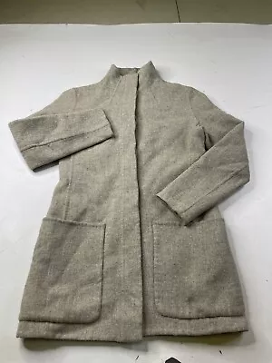 Vintage Ralph Lauren Collection Purple Label Gray Wool Angora Cashmere Coat US 4 • $99.99