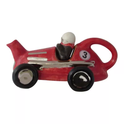 Racing Car Teapot One Cup Teapot Red Colourway Birthday Christmas Gift Ideas • £32.99