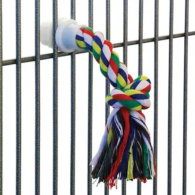 Cotton Rope Preening Parrot Cockatiels Lovebirds Conures Quakers Toy Small • £8.55