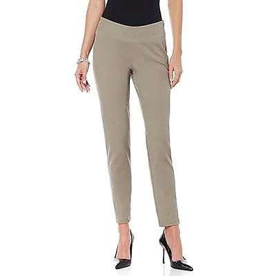 Sigrid Olsen Studio Women's Bi-Stretch Slim Seam Pants Taupe HSN  Size Variation • $22