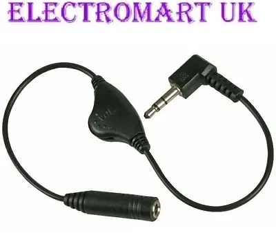 Headphone Earphone In Line Stereo Volume Control 3.5mm Mini Jack Cable Lead • £4.90