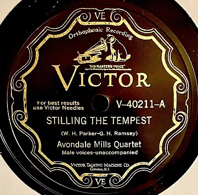 Avondale Mills Quartet Vi V-40211 (1928); Unaccompanied Sacred; 78 RPM; E; HEAR • $49.99