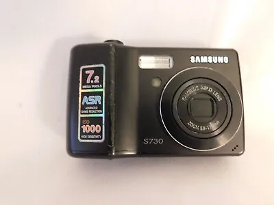 Samsung S730 7.2 MP Digital Camera Black For Parts Or Not Working • $10