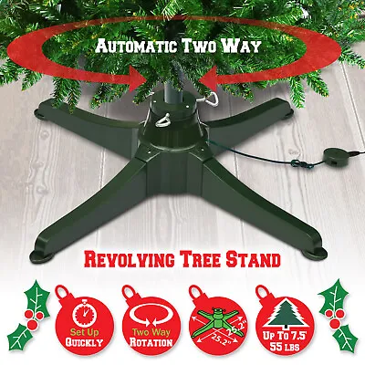 Rotating Tree Stand For 7.5ft Artificial Christmas Tree Revolving Tree Base Only • $53.99