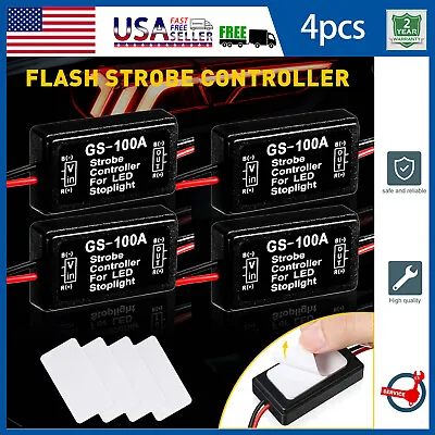 4 PCS Flash Strobe Controller Box Flasher Module For LED Brake Tail Stop Light • $10.44