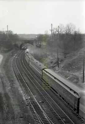1950 BO Baltimore & Ohio Northbound @ Girard Ave Bridge - Vtg Railroad Negative • $29.45