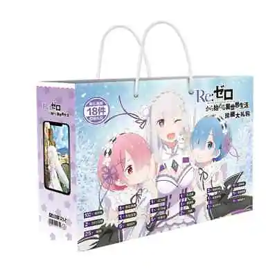 Re Zero 30CM Gift Bag Collection Badges Photos Japanese Anime Ren Ram Emilia • £12.50