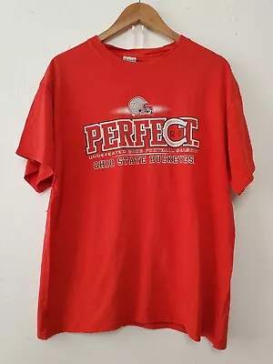 Vintage Ohio State Shirt Men Size L Large Red Buckeyes Football University Y2K • $17.37