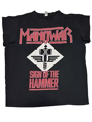 MANOWAR Sign Of The Hammer Sols Graphic T Shirt  XL Band Tee • $14.99