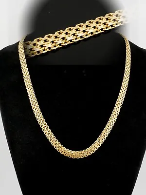 18ct Gold Over Sterling Silver Veronese Fully Hallmarked Mesh Necklace • $85.78