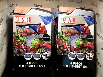 Marvel Avengers  Fight Club  Super Soft 4 Piece Full Size Sheet Set - Brand New • $35