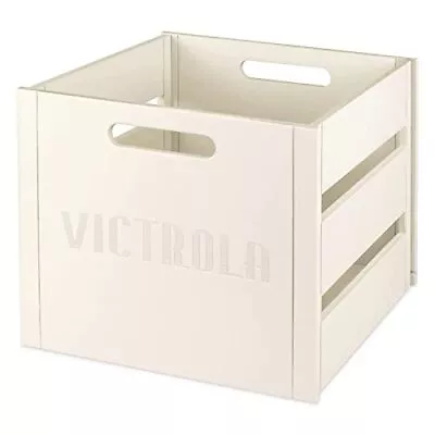 Victrola Wooden Record Crate White VA-20-WHT • $38.56