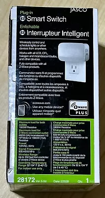 Jasco Z-Wave Plus Plug-In Dual Plug Smart Switch - White (28172) • $27.99