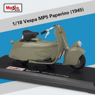 £22.45 • Buy Kids 1/18 04340 Vespa MP5 Paperino (1945) Scooter Die Cast Toy Model