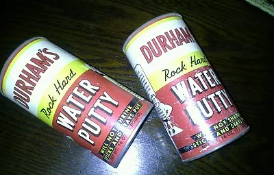 Vintage  DURHAM'S WATER PUTTY 2  TINS Collectibles • $16.99