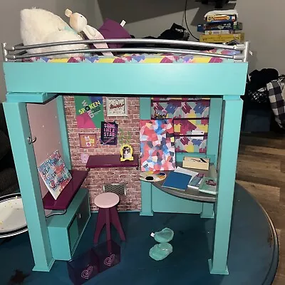 American Girl Gabriela Loft Bed With Accessories • $159