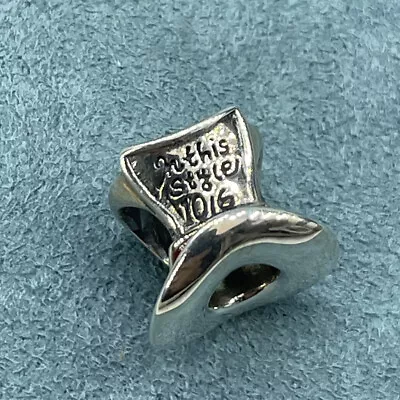 Chamilia Charm Disney Mad Hatter Hat Alice In Wonderland 925 Sterling Silver • £20