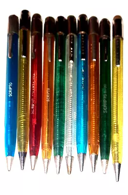 Lot Of 10 SCRIPTO TRANSLUCENT Mech Pencils Of Various Colors For PARTS Or REPAIR • $19.95