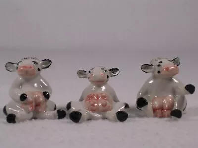 Klima Miniature Porcelain Three Funny Posed Cows Figurine #K3861 NEW • $12.99