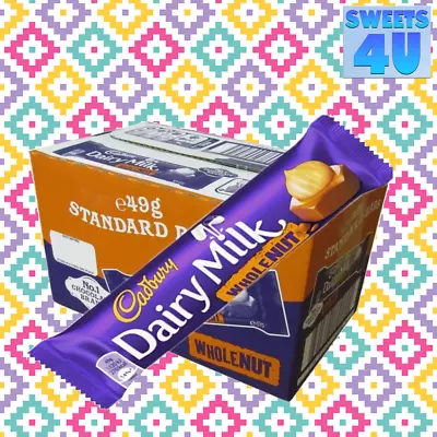 Full Box Of 48 Bars 45g Cadbury Dairy Milk Whole Nut Chocolate Bar • £34.99