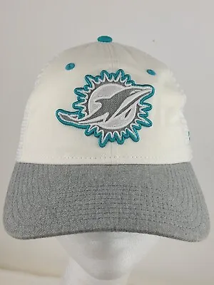 Miami Dolphins NFL Pro Line Fanatics Mesh Snapback Trucker Hat Cap Grey & White • $28.55