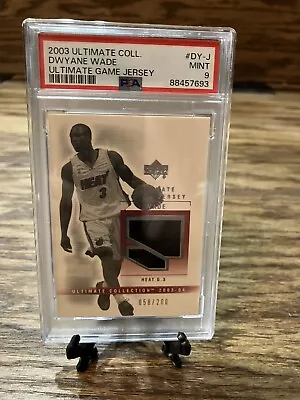 Dwyane Wade 2003 Ultimate Collection Ultimate Game Jersey /200 PSA 9 • $100