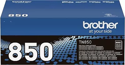 Brother Genuine High Yield Toner Cartridge TN850 Replacement Black Toner Page • $75.99