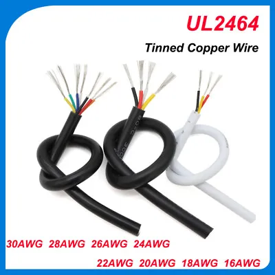 UL2464 Stranded Cable Wire PVC Flexible Multi Cores Conductors Wires 30AWG-16AWG • $7.15