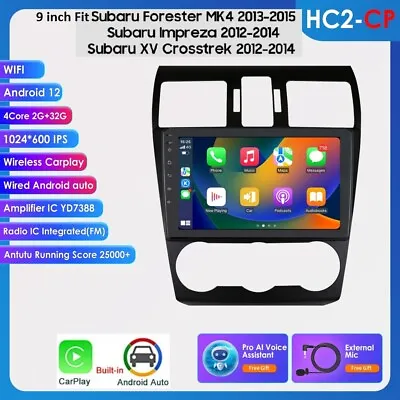 For Subaru Forester Impreza 2012-2014 CarPlay Android Car Stereo Radio 2+32G SWC • $138.99