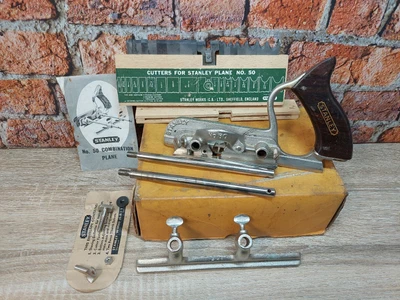 £130 • Buy Vintage Stanley No 50 Combination Plane.  Complete And Boxed