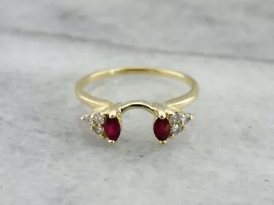 2Ct Marquise Cut Lab Created Red Ruby Engagement Ring 14K Yellow Gold Plated • $159.99