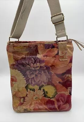 Maurizio Taiuti Purse Women Medium Leather Floral Messenger Crossbody Italy Made • $25