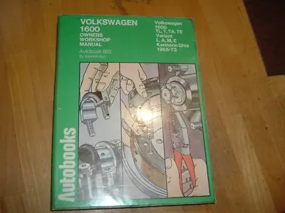 Autobooks Owners Workshop Manual No 803. Volkswagen 1600 Variant & Karmann Ghia • $9.87