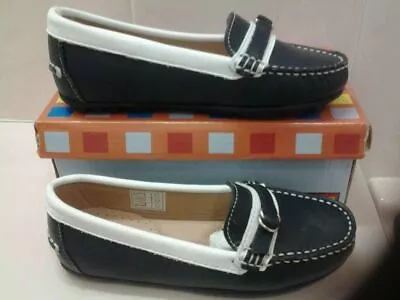 New Wag W.a.g. Loafers Shoes Leather Boys Girls Model 1595  Sz 31 Slip On • $44.99