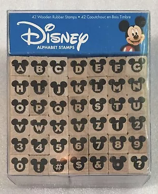 EK Success Disney Mickey Wood Block Rubber Stamp Set Alphabet ABC Letters NEW • $26