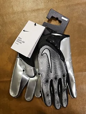 Nike Vapor Jet 7.0  XXL Football Gloves Magnigrip Flexible Raiders Black Silver • $35