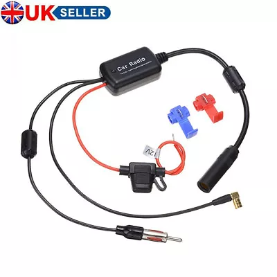 Stereo Aerial DAB AM FM Radio Car Antenna Amplifier Splitter Signal AMP Booster • £8.49